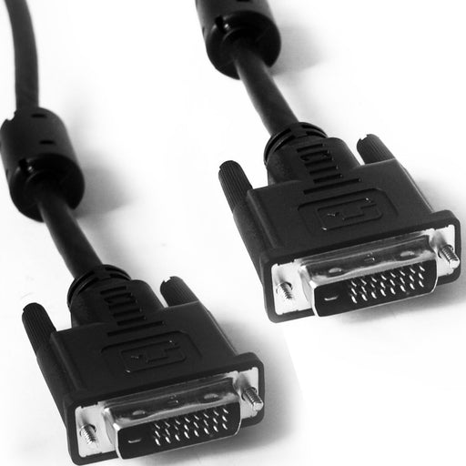 10M DVI D Male to Male Plug Cable Dual Link Monitor Video Lead Ferrite Core Loops