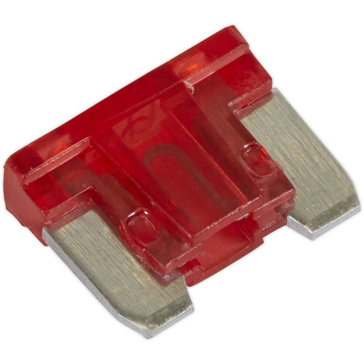 50 PACK 10A Automotive Micro Blade Fuse Pack - 2 Prong Vehicle Circuit Fuses Loops