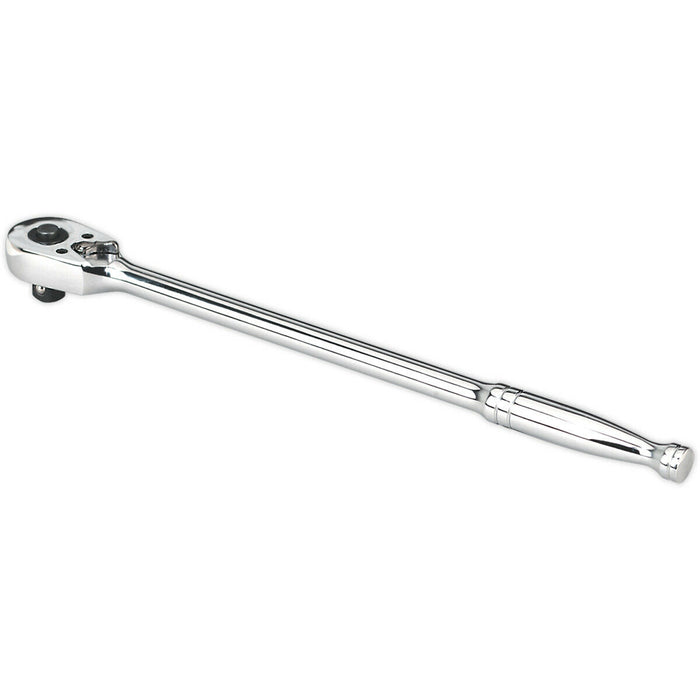 Long Reach 48-Tooth Pear-Head Ratchet Wrench - 3/8 Inch Sq Drive - Flip Reverse Loops