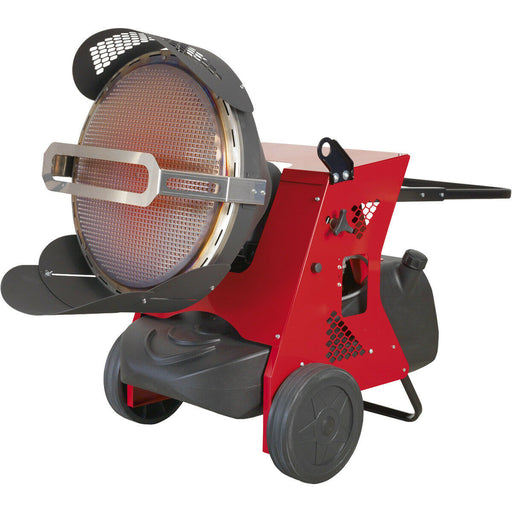 Infrared Multi-Fuel Heater - Paraffin / Kerosene / Diesel - 45.5 kW - Wheeled Loops