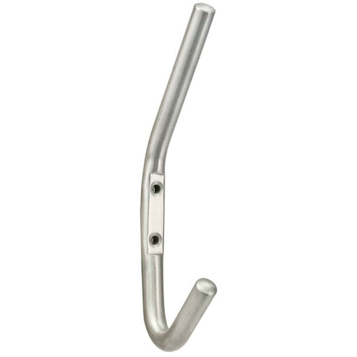 Slimline One Piece Hat & Coat Hook 59mm Projection Satin Stainless Steel Loops