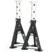 PAIR 12 Tonne Axle Stands - Heavy Duty Steel Frame - 487mm to 752mm Height Loops