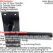 Door Handle & Latch Pack Matt Black Straight Round Bar Lever Slim Backplate Loops