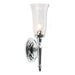 IP44 Wall Light Tall Clear Glass Shade LED Included Polished Chrome LED G9 3.5W Loops