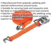 35mm x 6m 2000KG Ratchet Tie Down Straps Set - Polyester Webbing & Steel J Hook Loops
