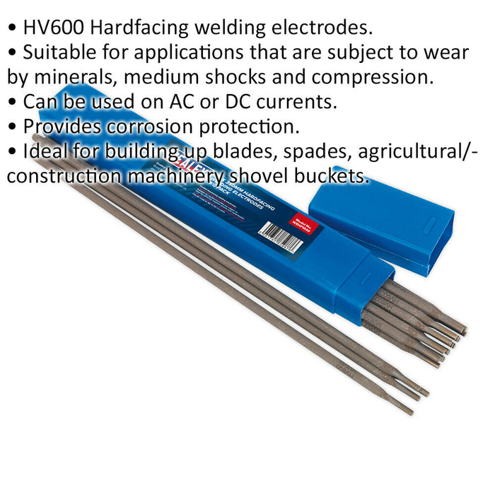 1kg PACK - Hardfacing Welding Electrodes - 24 x 350mm - 160A Current Arc Rods Loops