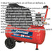 24 Litre Oil Free Belt Drive Air Compressor - 1.5hp Motor Quick Release Coupling Loops