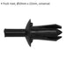 20 PACK Black Push Rivet Trim Clip - 10mm x 22mm - Universal Vehicle Fitting Loops