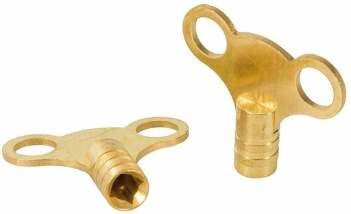 2 PACK Brass Square Socket Radiator Key - Bleed & Vent Maintenance Tool Loops