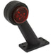 12V & 24V LED Side Marker Lamp - Twin Lens Red & White 45° Angled Stalk (RIGHT) Loops