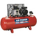 150 Litre Belt Drive Air Compressor - Cast Cylinders - 3hp Motor - Single Phase Loops