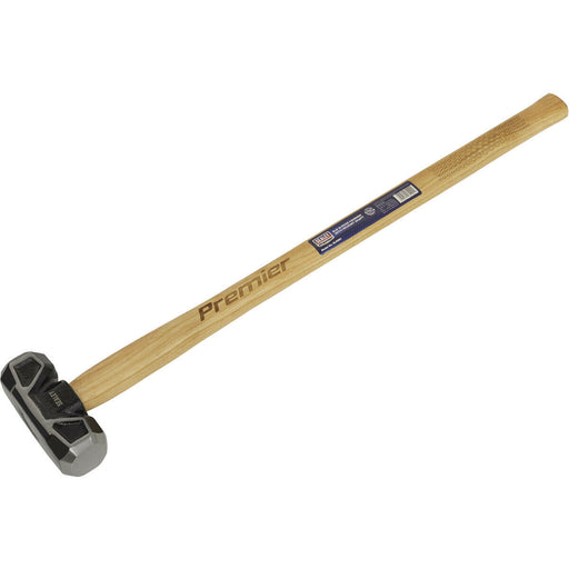 6lb Hardened Sledge Hammer - Hickory Wooden Shaft - Drop Forged Carbon Steel Loops