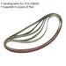 5 PACK - 8mm x 456mm Sanding Belts - 40 Grit Aluminium Oxide Slim Detail Loop Loops