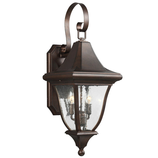 Outdoor IP44 Twin Wall Light Patina Bronze LED E14 60W Loops