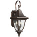 Outdoor IP44 Twin Wall Light Patina Bronze LED E14 60W Loops