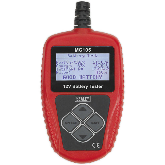 12V Motorcycle Digital Battery Tester - PC Compatible - Vehicle Diagnostic Tool Loops