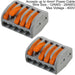 2x 5 Way WAGO Connector 32A Electrical Lever Terminal Block Push Fit Junction Loops