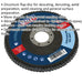 115mm Zirconium Flap Disc - 22mm Bore - Depressed Centre Disc - 120 Grit Loops
