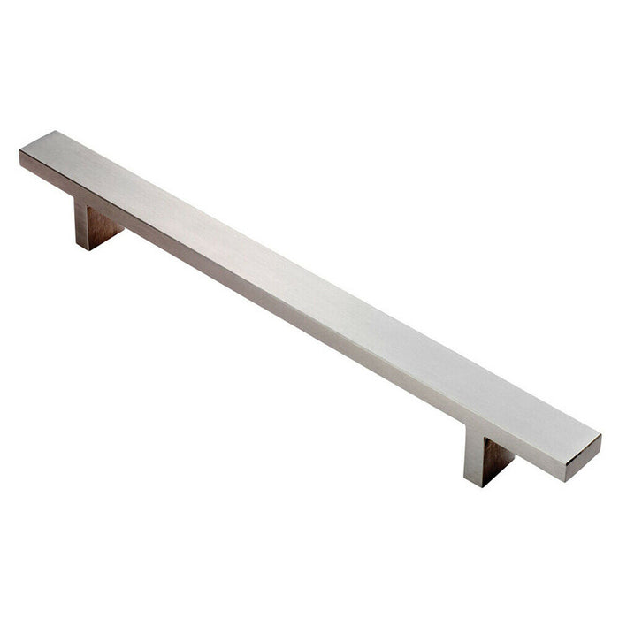 Rectangular T Bar Pull Handle 293 x 20mm 224mm Fixing Centres Stainless Steel Loops