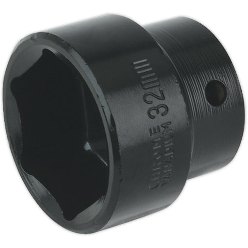 32mm Forged Impact Socket - 1/2 Inch Sq Drive - Chrome-Vanadium Wrench Socket Loops