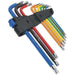9 Piece Colour Coded Extra Long TRX-Star Key Set - 10 to T50 Sizes - Anti-Slip Loops