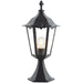 2 PACK Outdoor Post Lantern Light Matt Black & Clear Glass Garden Wall Lamp LED Loops