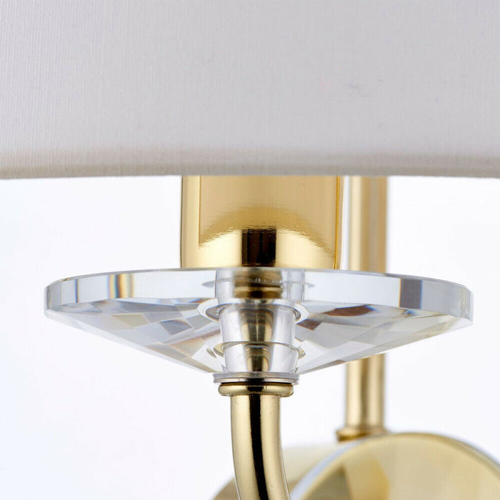 3 Bulb Ceiling Pendant Lamp & 2x Matching Twin Wall Light Modern Brass Plate Loops