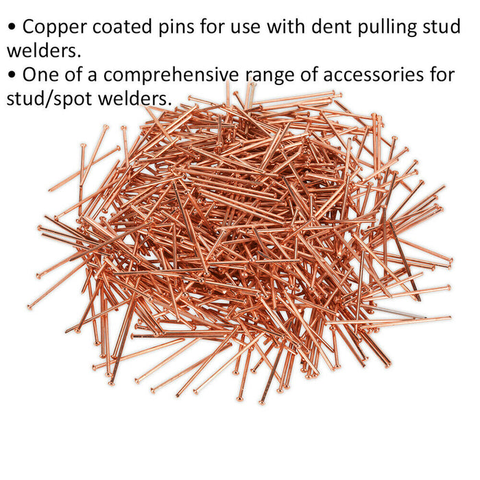 500 PACK - 2mm x 50mm Stud Welding Nails - Car Dent Copper Pulling Spot Pins Loops