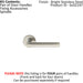 4x PAIR Straight Mitred Bar Handle on Round Rose Concealed Fix Polished Steel Loops