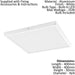 Wall / Ceiling Light White 400mm Square Surface Mounted 25W LED 4000K Loops