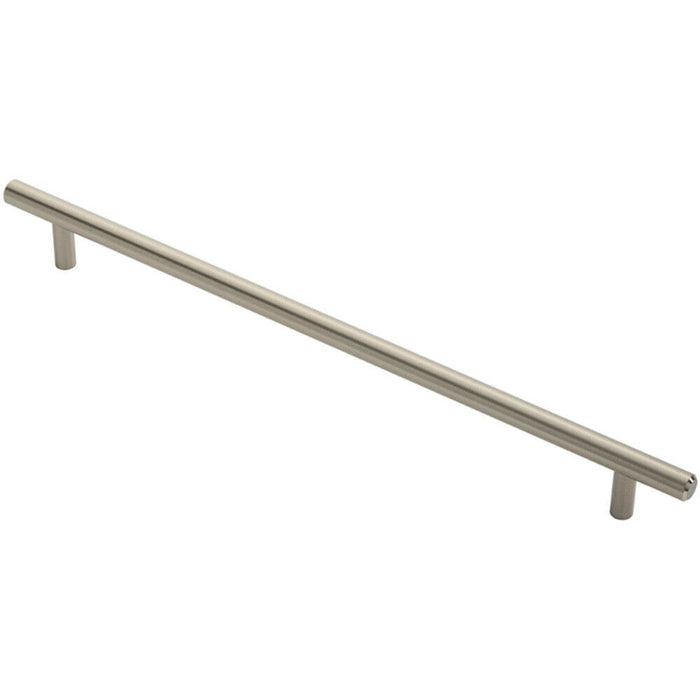 Round T Bar Cabinet Pull Handle 348 x 12mm 288mm Fixing Centres Satin Nickel Loops
