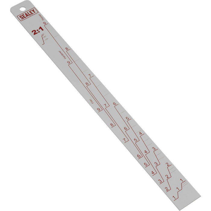 Aluminium Paint Measuring Stick - Double Sided 2:1 4:1 Primer & Topcoat Stirring Loops