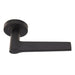 PAIR Straight Rounded Handle on Round Rose Concealed Fix Matt Black Loops