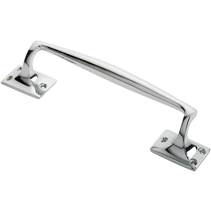 One Piece Door Pull Handle 250mm Length 54mm Projection Polished Chrome Loops