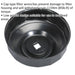 86mm Oil Filter Cap Wrench - 16 Flutes - 3/8" Sq Drive - Low Profile Design Loops