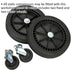 Fixed Compressor Wheel Kit - 2 Castors & 2 Fixed Wheels - For Static Compressors Loops