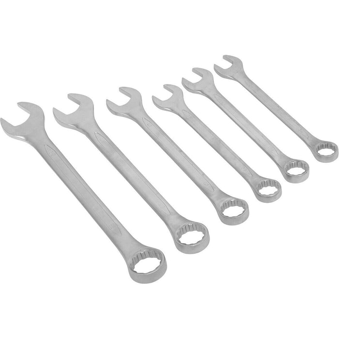 6pc EXTRA LARGE Combination Spanner Set - 34mm to 50mm 12 Point WallDrive Wrench Loops