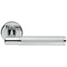 Door Handle Lever on Concealed Round Rose Polished Chrome Satin Chrome Loops