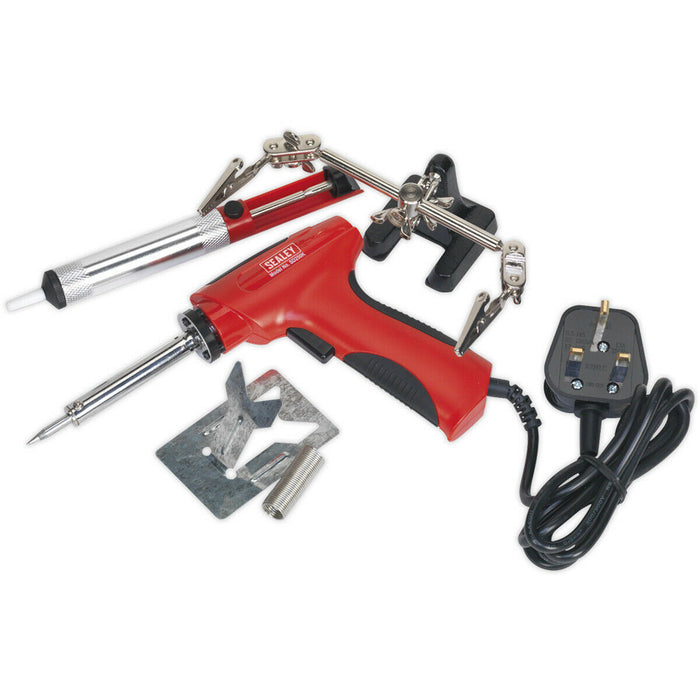 Professional Soldering Kit - 30W/100W Pistol Grip Solder Iron - 120 to 250°C Loops