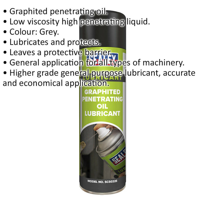 500ml Graphited Penetrating Oil Lubricant - Low Viscosity - Protective Barrier Loops