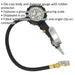 Premium Tyre Inflator - Clip-On Connector - 0.5m Hose & Glow In The Dark Gauge Loops