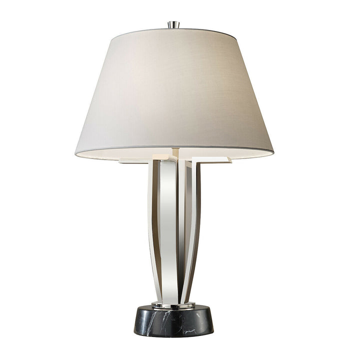 Table Lamp Highly Polished Nickel Finish LED E27 60W Single Bulb d00958 Loops