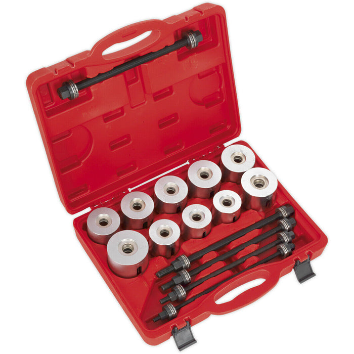 27pc Bearing & Bush Removal / Install Tool Kit - 44mm to 90mm Adapters & Screws Loops