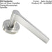 PAIR Straight Rounded Handle on Round Rose Concealed Fix Satin Nickel Loops
