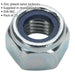 25 PACK - Zinc Plated Nylon Locknut Bolt - 1.75mm Pitch - M12 - DIN 982 - Metric Loops