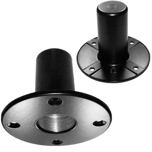 2 PACK 35mm Internal Speaker Top Hat Metal Mounting Fitting Pole Stand Socket Loops