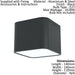 Wall / Ceiling Light Black Square Accent Downlight 1 x 28W E27 Bulb Loops