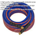Extra Heavy Duty Air Hose with 1/4 Inch BSP Unions - 10 Metre Length - 8mm Bore Loops