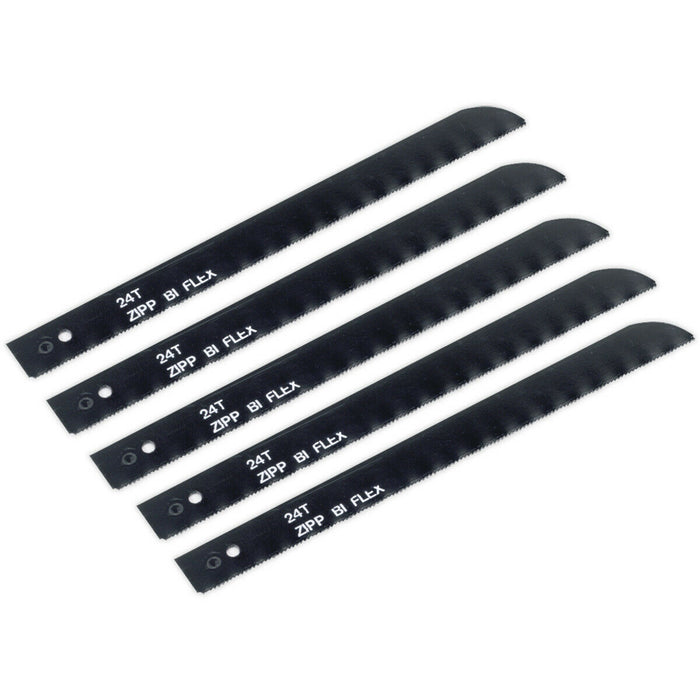 5 PACK - HSS Air Jigsaw Saw Blades - 24 TPI BLACK Reciprocating Multi Material Loops