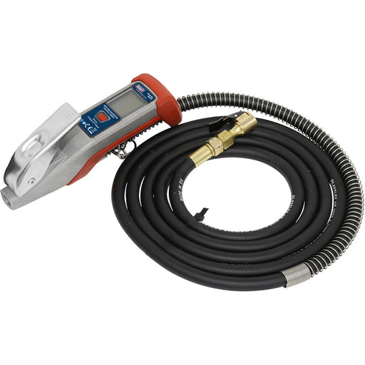Premium DIGITAL Tyre Inflator - Clip-On Connector Parallax Correction 2.7m Hose Loops
